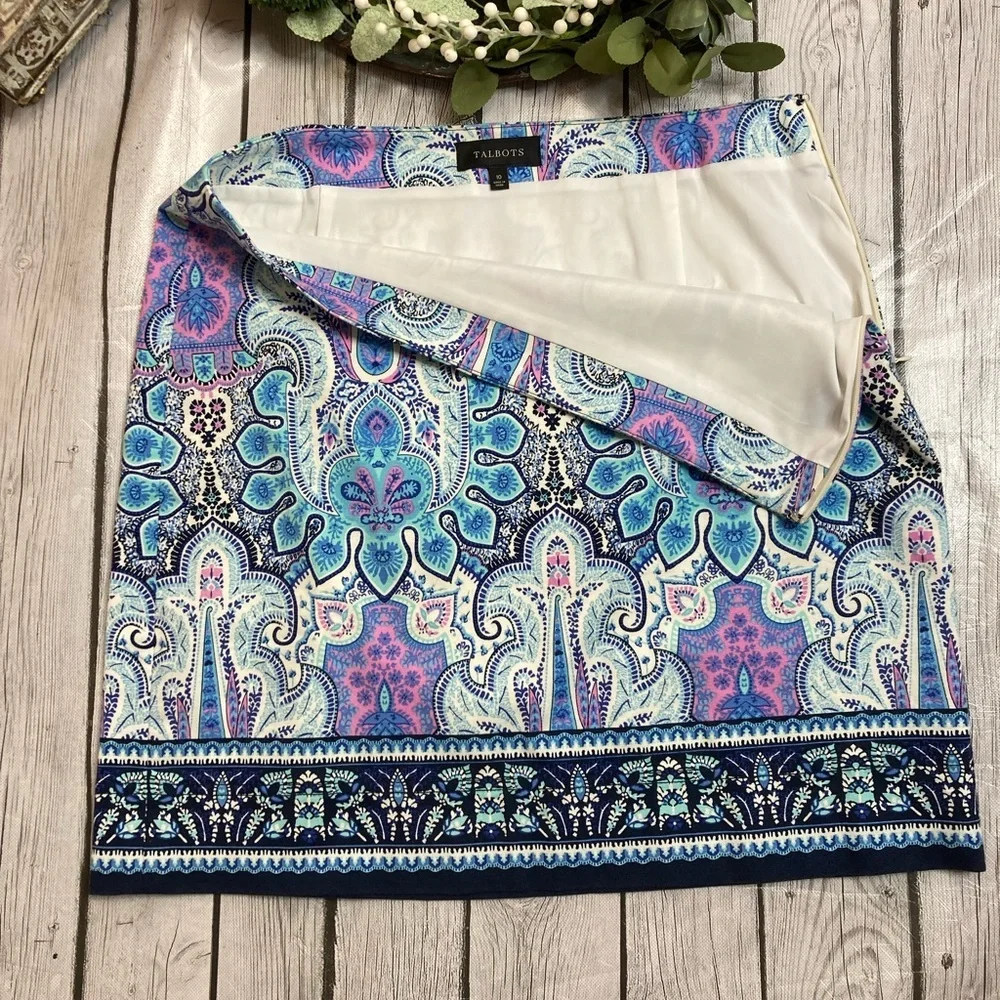 Talbots Paisley Print Skirt